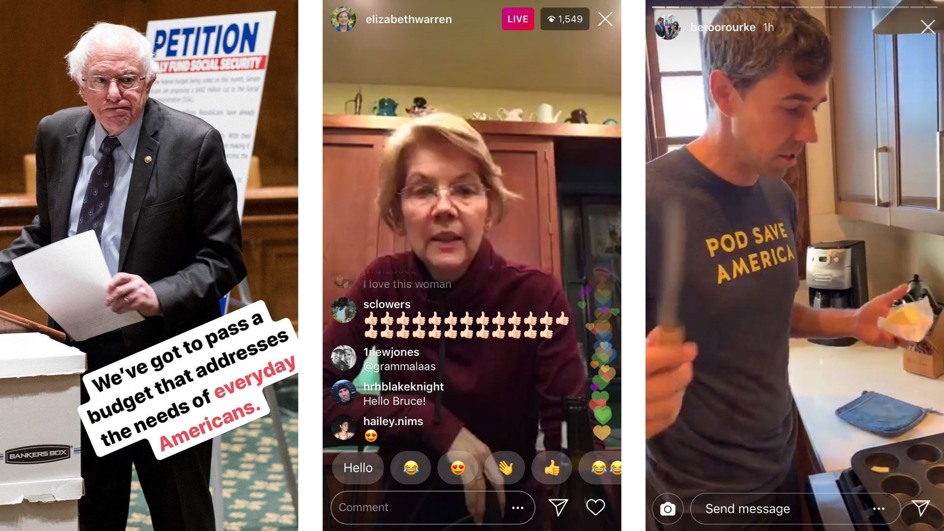 Instagram Stories in politics